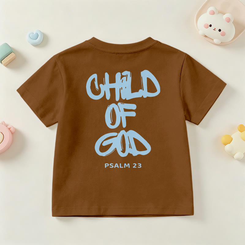 Christianartworkshop T-shirt enfant avec verset biblique dévotionnel « Enfant de Dieu » (Psaume 23) - image 34