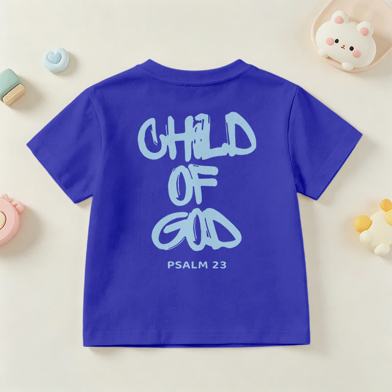Christianartworkshop T-shirt enfant avec verset biblique dévotionnel « Enfant de Dieu » (Psaume 23) - image 9