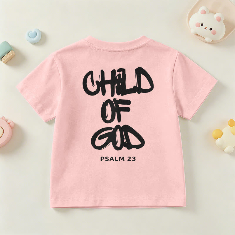 Christianartworkshop T-shirt enfant avec verset biblique dévotionnel « Enfant de Dieu » (Psaume 23) - image 22