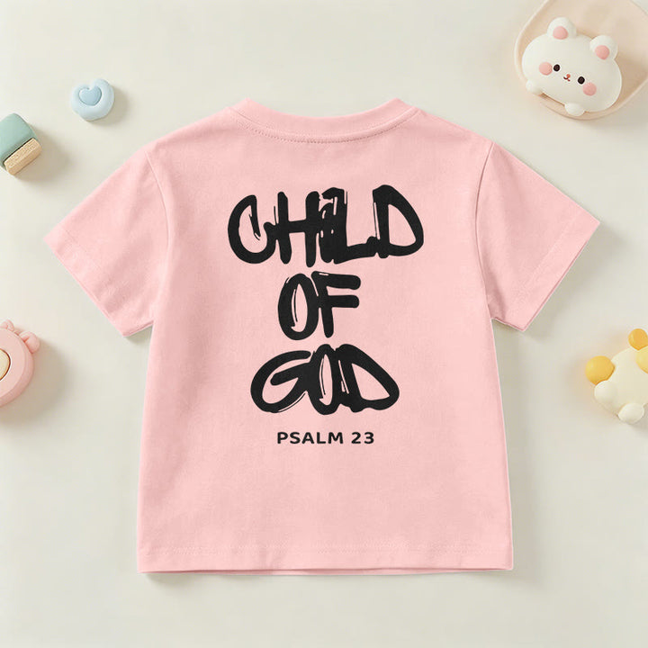 Christianartworkshop T-shirt enfant avec verset biblique dévotionnel « Enfant de Dieu » (Psaume 23) - image 22