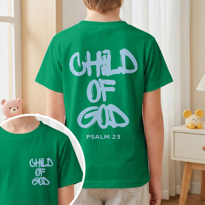 Christianartworkshop T-shirt enfant avec verset biblique dévotionnel « Enfant de Dieu » (Psaume 23) - image 26