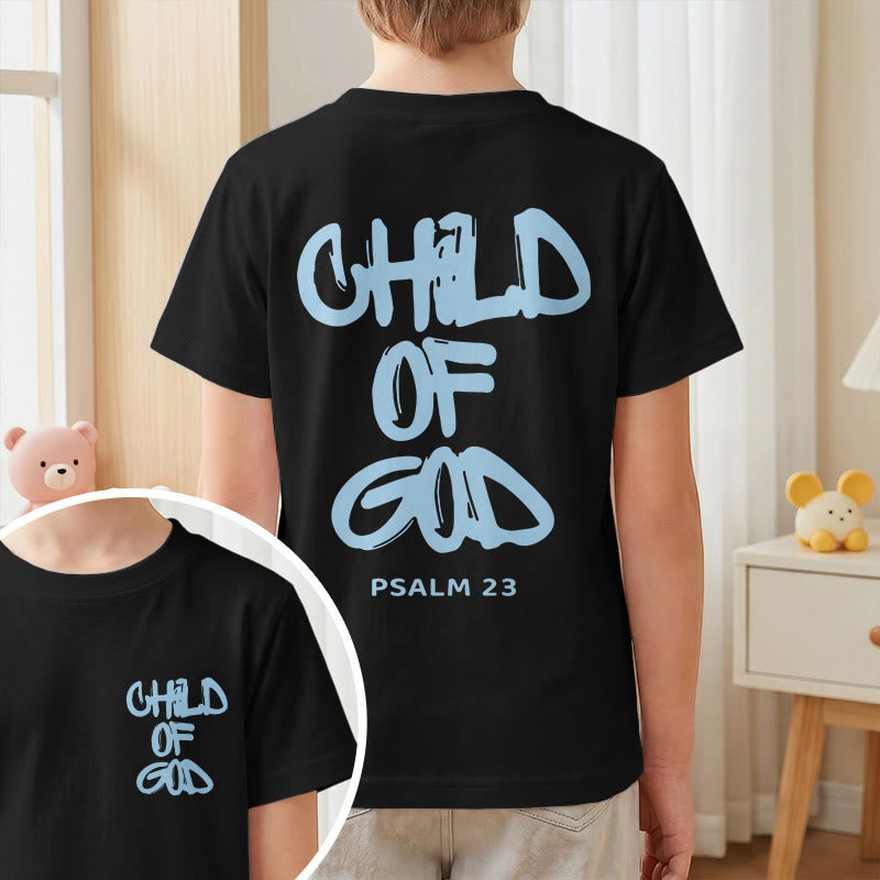 Christianartworkshop T-shirt enfant avec verset biblique dévotionnel « Enfant de Dieu » (Psaume 23) - image 41