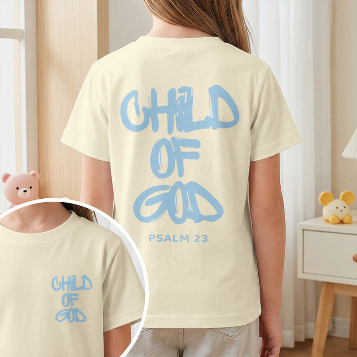 Christianartworkshop T-shirt enfant avec verset biblique dévotionnel « Enfant de Dieu » (Psaume 23) - image 37
