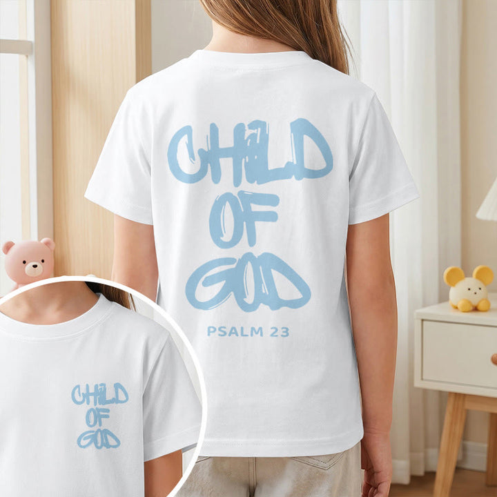 Christianartworkshop T-shirt enfant avec verset biblique dévotionnel « Enfant de Dieu » (Psaume 23) - image 2