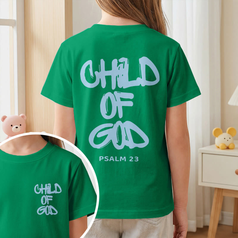Christianartworkshop T-shirt enfant avec verset biblique dévotionnel « Enfant de Dieu » (Psaume 23) - image 27