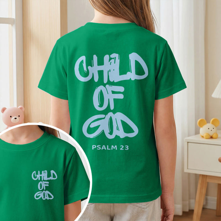 Christianartworkshop T-shirt enfant avec verset biblique dévotionnel « Enfant de Dieu » (Psaume 23) - image 27
