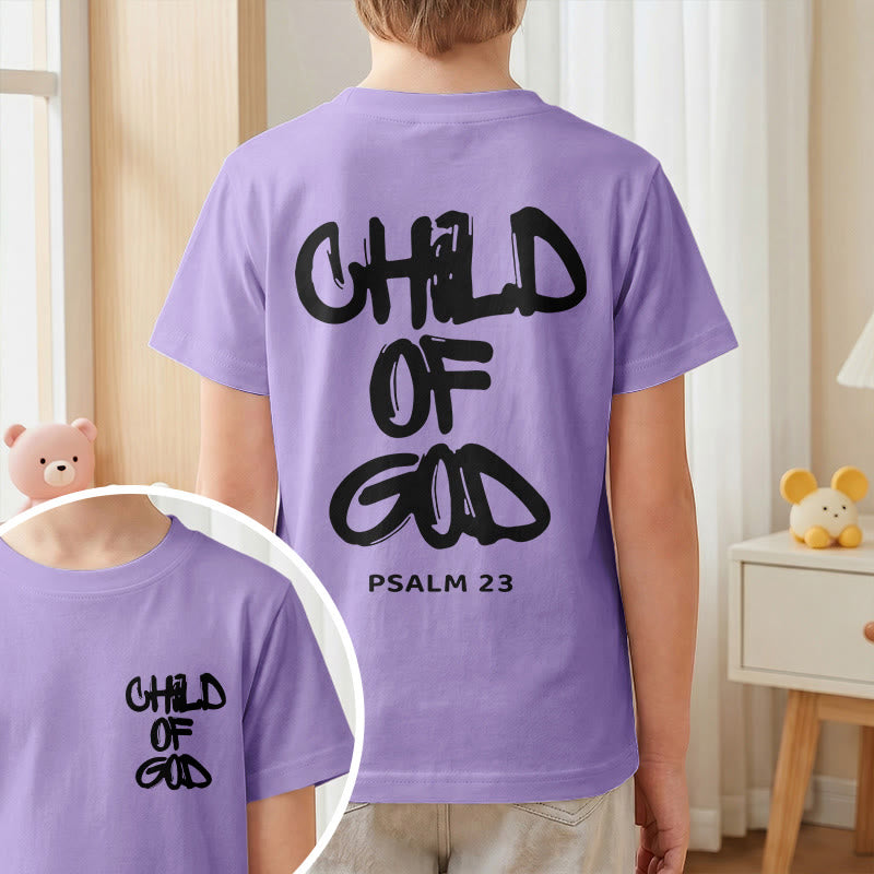 Christianartworkshop T-shirt enfant avec verset biblique dévotionnel « Enfant de Dieu » (Psaume 23) - image 11