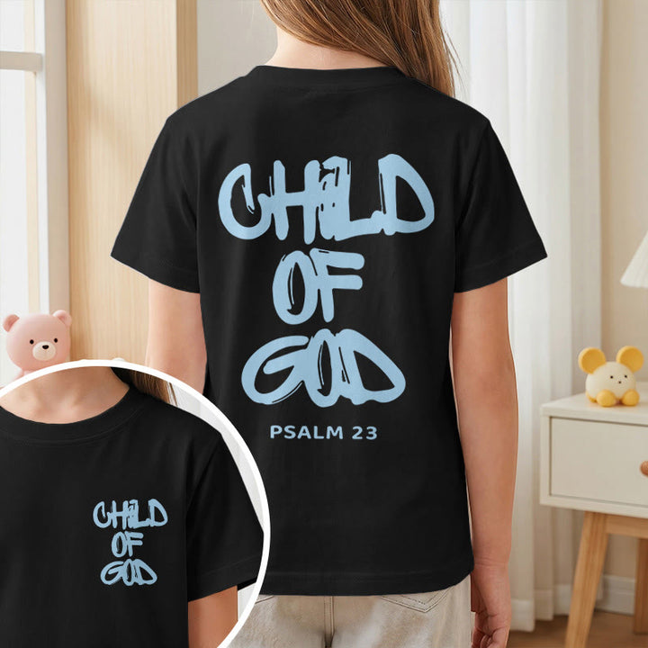 Christianartworkshop T-shirt enfant avec verset biblique dévotionnel « Enfant de Dieu » (Psaume 23) - image 42