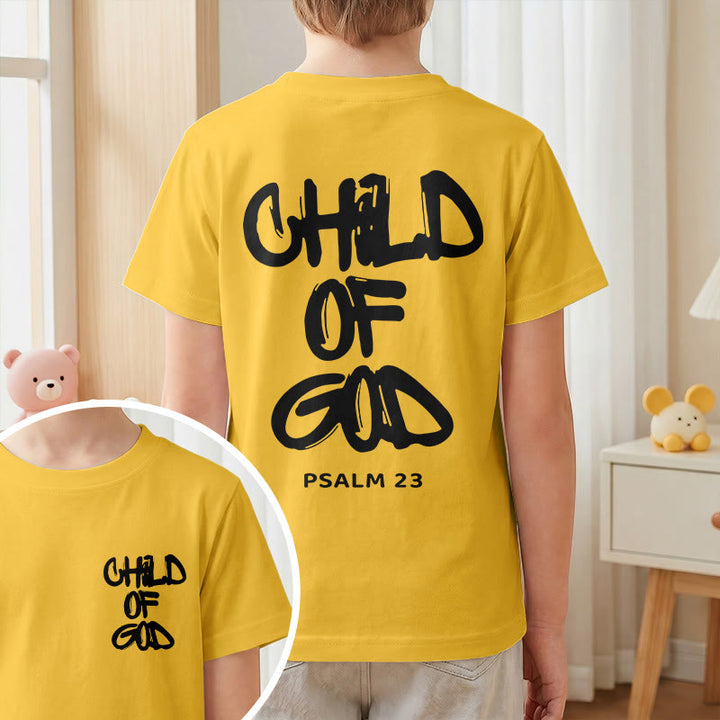 Christianartworkshop T-shirt enfant avec verset biblique dévotionnel « Enfant de Dieu » (Psaume 23) - image 46