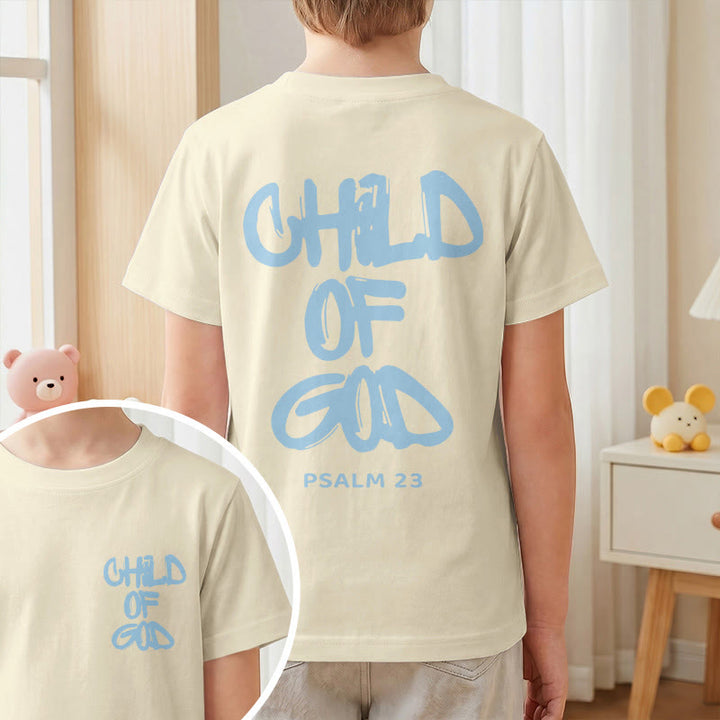 Christianartworkshop T-shirt enfant avec verset biblique dévotionnel « Enfant de Dieu » (Psaume 23) - image 36
