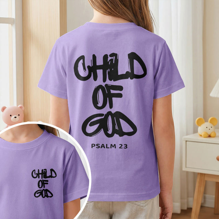 Christianartworkshop T-shirt enfant avec verset biblique dévotionnel « Enfant de Dieu » (Psaume 23) - image 12