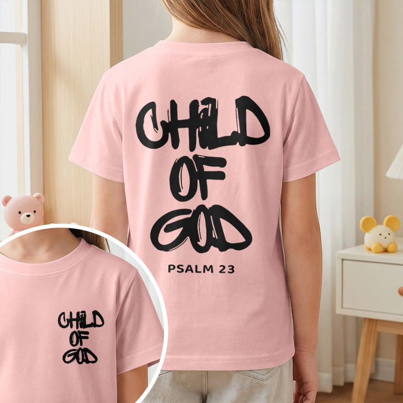 Christianartworkshop T-shirt enfant avec verset biblique dévotionnel « Enfant de Dieu » (Psaume 23) - image 24