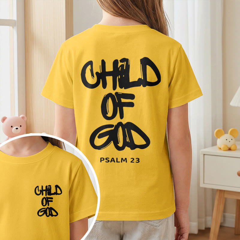 Christianartworkshop T-shirt enfant avec verset biblique dévotionnel « Enfant de Dieu » (Psaume 23) - image 47