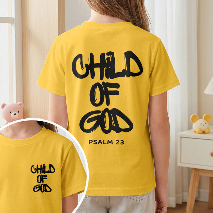 Christianartworkshop T-shirt enfant avec verset biblique dévotionnel « Enfant de Dieu » (Psaume 23) - image 47