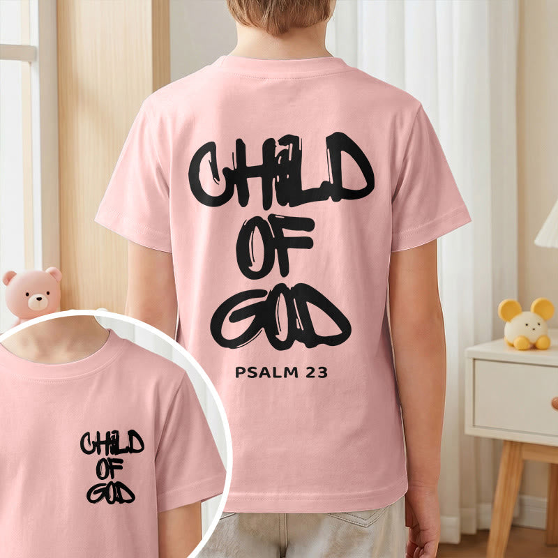 Christianartworkshop T-shirt enfant avec verset biblique dévotionnel « Enfant de Dieu » (Psaume 23) - image 23