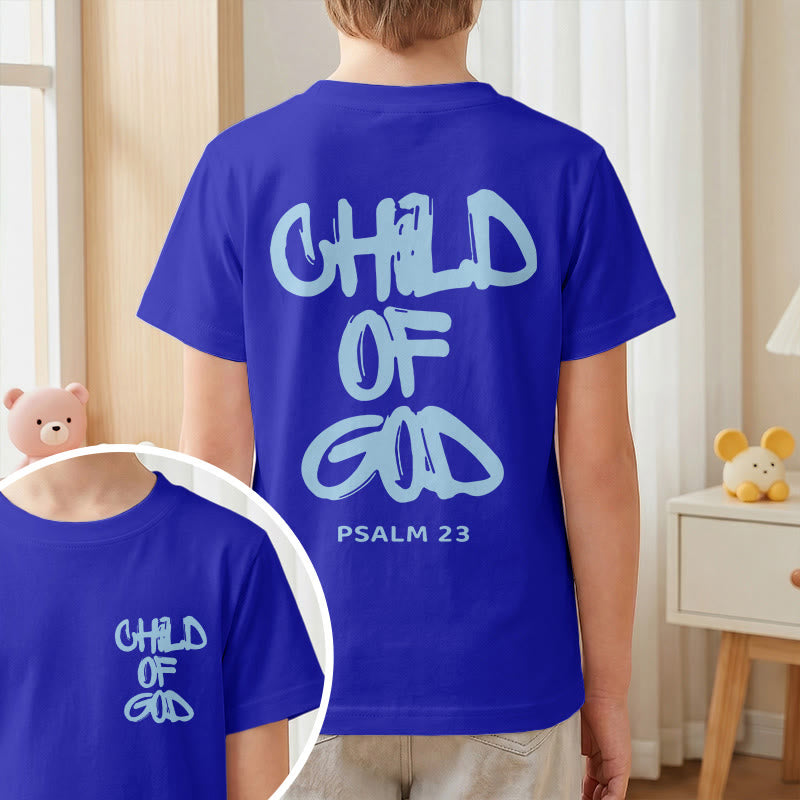 Christianartworkshop T-shirt enfant avec verset biblique dévotionnel « Enfant de Dieu » (Psaume 23) - image 6