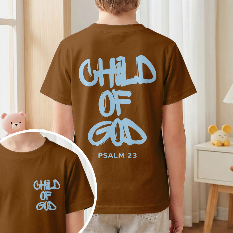 Christianartworkshop T-shirt enfant avec verset biblique dévotionnel « Enfant de Dieu » (Psaume 23) - image 31