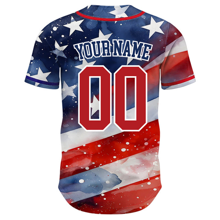 Christianartworkshop Maillot de baseball personnalisé Jésus sauve les États-Unis, patriotique, foi et liberté - image 2