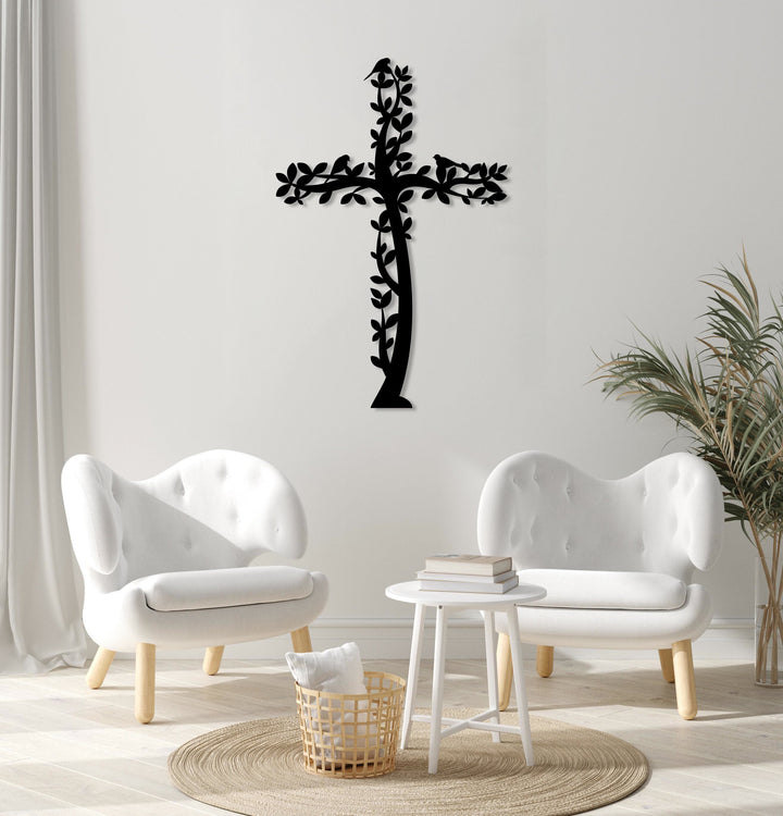 Christianartworkshop Croix murale en métal en forme d'arbre : un puissant symbole de foi vivante - image 2