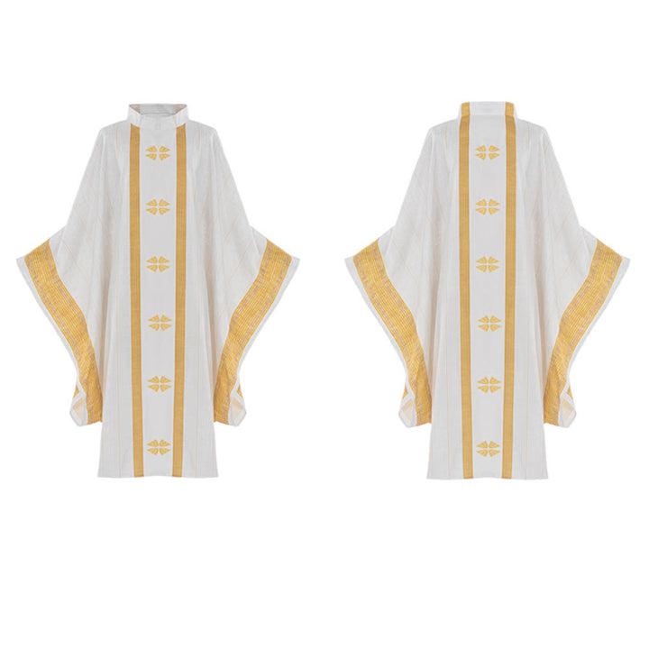 Christianartworkshop Chasuble traditionnelle du clergé avec panneau central et motifs floraux - image 8