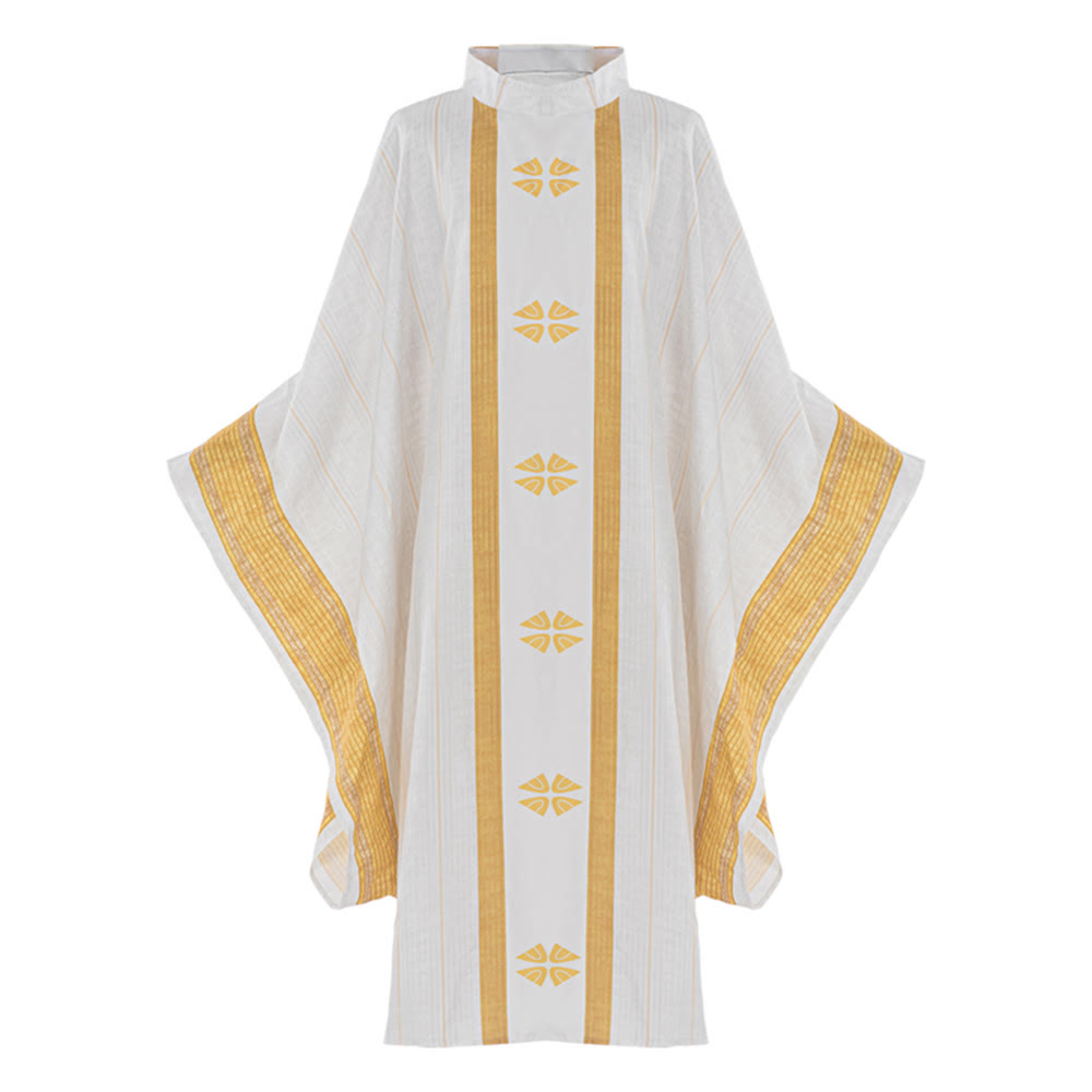 Christianartworkshop Chasuble traditionnelle du clergé avec panneau central et motifs floraux - image 7