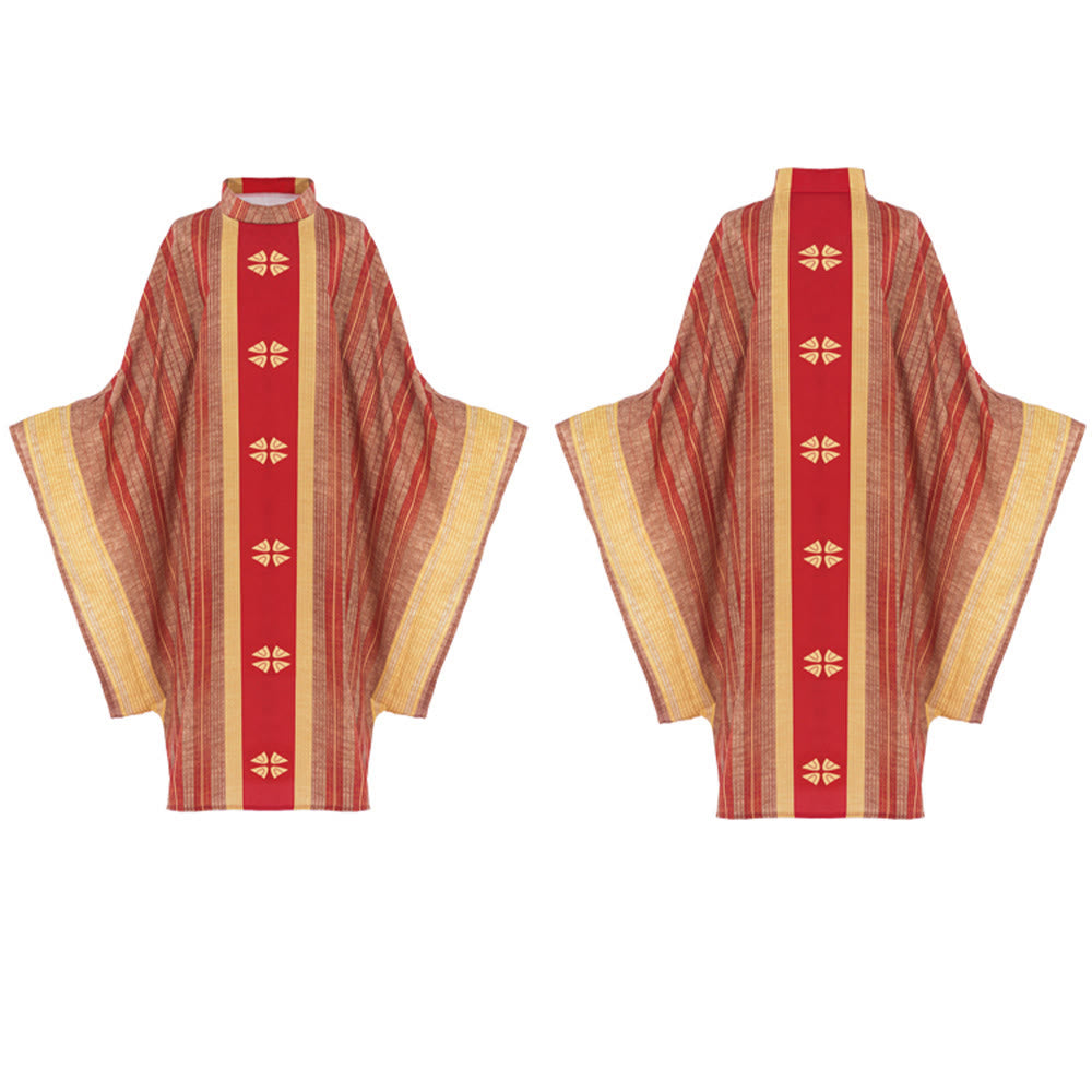 Christianartworkshop Chasuble traditionnelle du clergé avec panneau central et motifs floraux - image 5