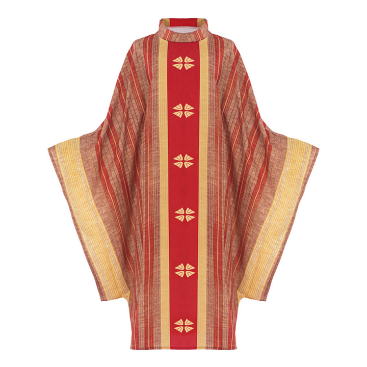 Christianartworkshop Chasuble traditionnelle du clergé avec panneau central et motifs floraux - image 4