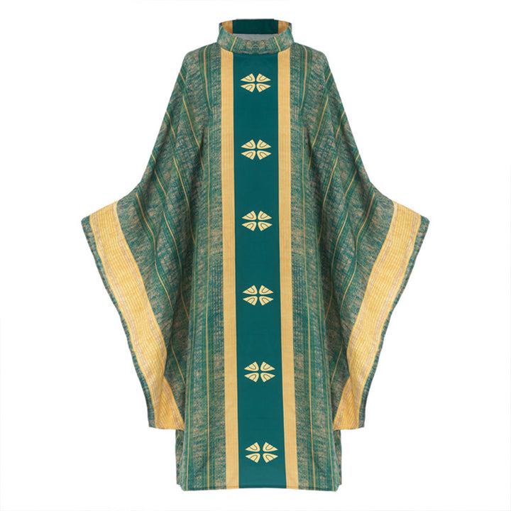 Christianartworkshop Chasuble traditionnelle du clergé avec panneau central et motifs floraux - image 10