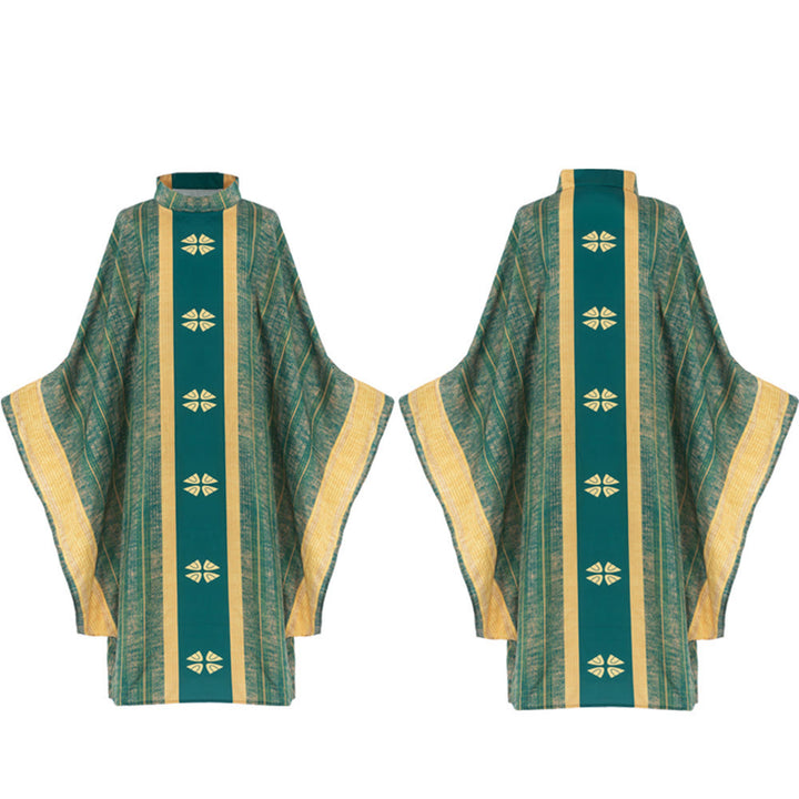 Christianartworkshop Chasuble traditionnelle du clergé avec panneau central et motifs floraux - image 11