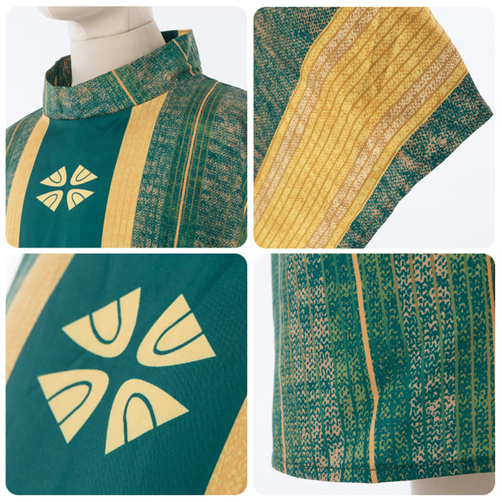 Christianartworkshop Chasuble traditionnelle du clergé avec panneau central et motifs floraux - image 15