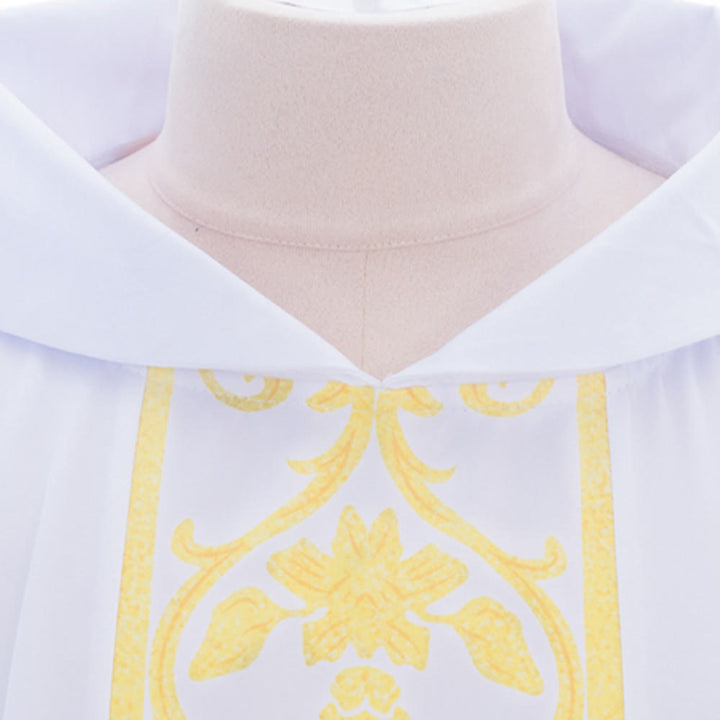 Chasuble élégante Christianartworkshop avec croix centrale, motif floral et épi de blé - image 2