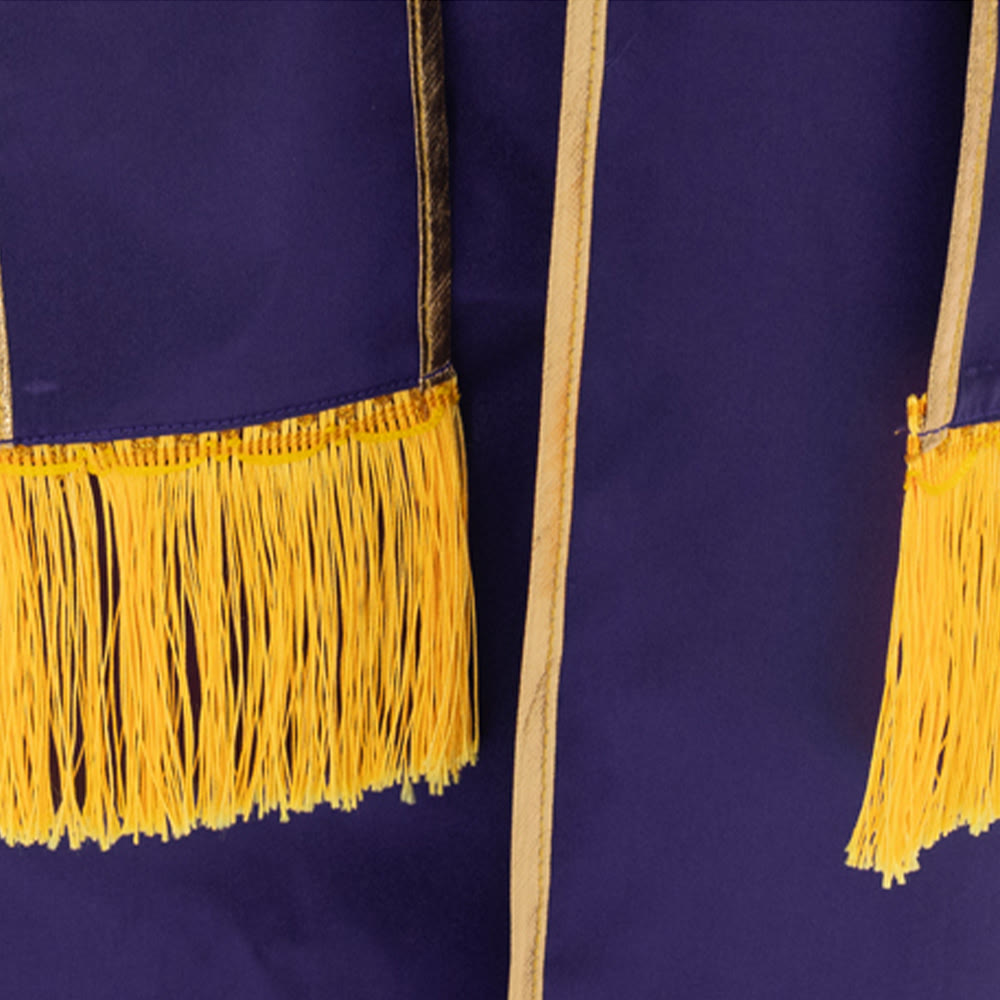 Christianartworkshop Robe de pasteur traditionnelle avec croix verticale et bordure aux manches - image 26