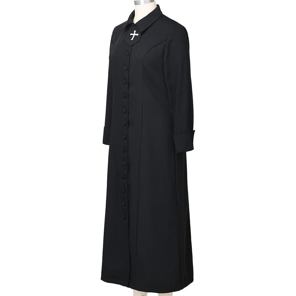 Robe de pasteure pour femme de Christianartworkshop avec col à motif de croix et silhouette féminine - image 5