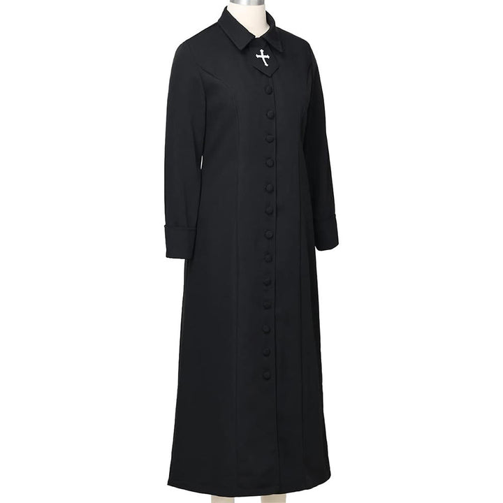 Robe de pasteure pour femme de Christianartworkshop avec col à motif de croix et silhouette féminine - image 6