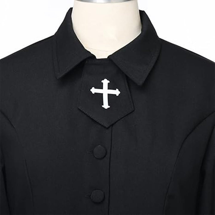 Robe de pasteure pour femme de Christianartworkshop avec col à motif de croix et silhouette féminine - image 7