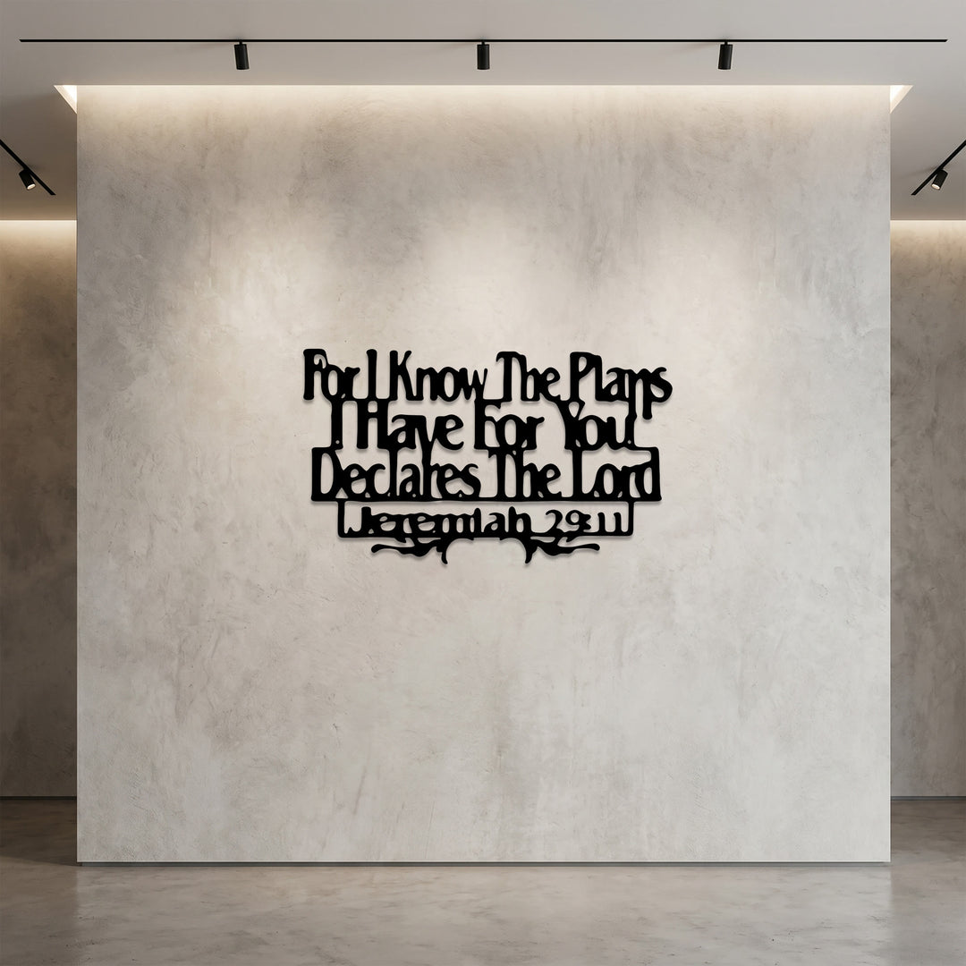 Christianartworkshop Jérémie 29:11 Car je connais les projets que j'ai formés pour vous. Décoration murale en métal : Une promesse d'espoir. - image 3
