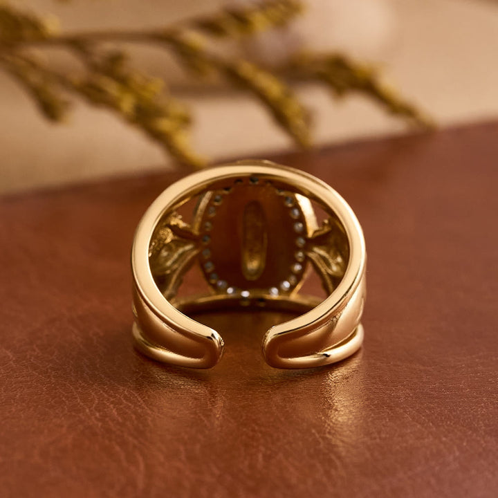 Christianartworkshop Bague Vierge de Guadalupe finement ouvragée avec halo de zircon : un symbole de grâce céleste - image 3