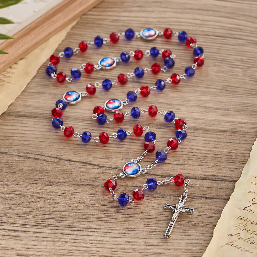 Christianartworkshop Chapelet de la Miséricorde Divine aux couleurs vibrantes : un rappel de la grâce céleste - Rosaire de la Miséricorde Divine - image 0
