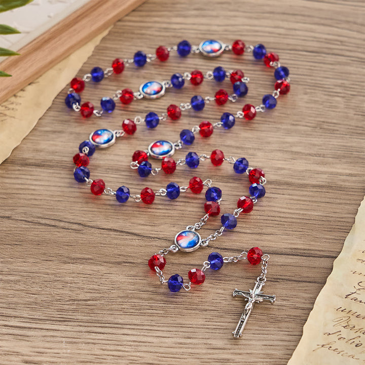 Christianartworkshop Chapelet de la Miséricorde Divine aux couleurs vibrantes : un rappel de la grâce céleste - Rosaire de la Miséricorde Divine - image 0