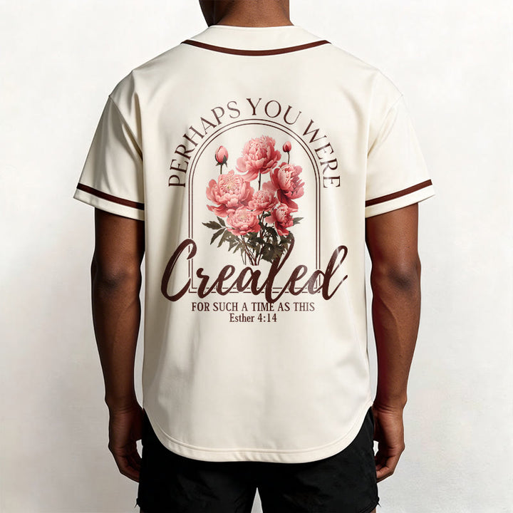 Christianartworkshop « Peut-être avez-vous été créés pour un temps comme celui-ci » Esther 4:14 Maillot de baseball boutonné à imprimé pivoine et foi - image 18