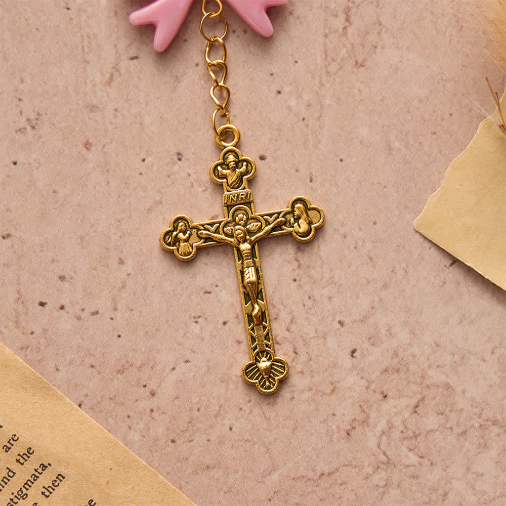 Christianartworkshop Chapelet à nœud rose Notre-Dame de Guadalupe : Portez ses douces bénédictions - image 8