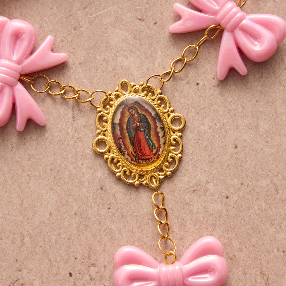Christianartworkshop Chapelet à nœud rose Notre-Dame de Guadalupe : Portez ses douces bénédictions - image 7