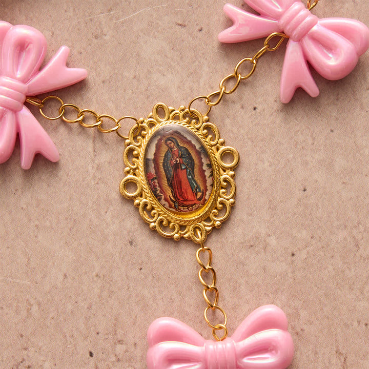 Christianartworkshop Chapelet à nœud rose Notre-Dame de Guadalupe : Portez ses douces bénédictions - image 7