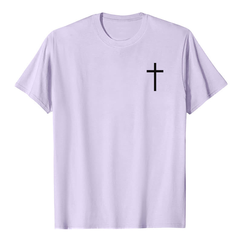 Christianartworkshop Car je connais les projets que j'ai formés pour vous (Jérémie 29:11) T-shirt premium à manches courtes avec croix sur le devant et dans le dos - image 13