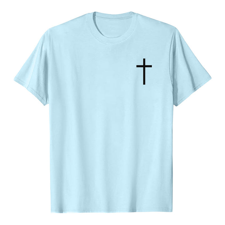 Christianartworkshop Car je connais les projets que j'ai formés pour vous (Jérémie 29:11) T-shirt premium à manches courtes avec croix sur le devant et dans le dos - image 22