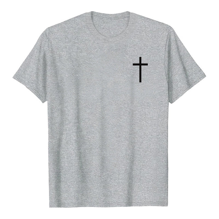 Christianartworkshop Car je connais les projets que j'ai formés pour vous (Jérémie 29:11) T-shirt premium à manches courtes avec croix sur le devant et dans le dos - image 7