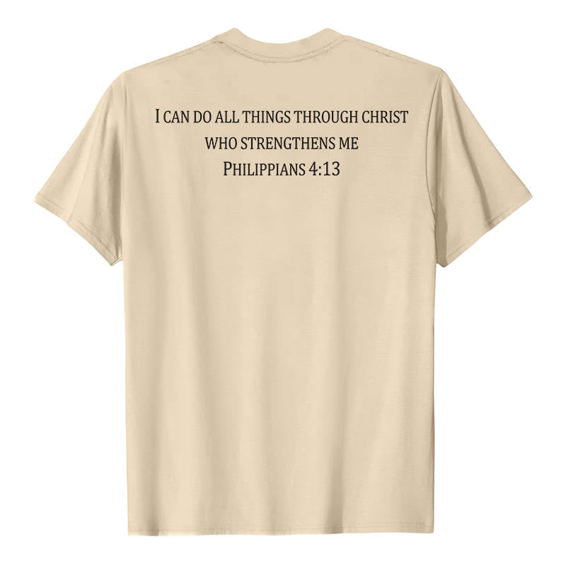 Christianartworkshop T-shirt chrétien premium à manches courtes avec imprimé recto verso sur la promesse de force classique - image 26