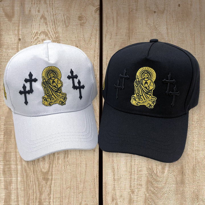 Christianartworkshop Casquette de baseball classique ajustable avec broderie St. Jude et triple croix - image 0