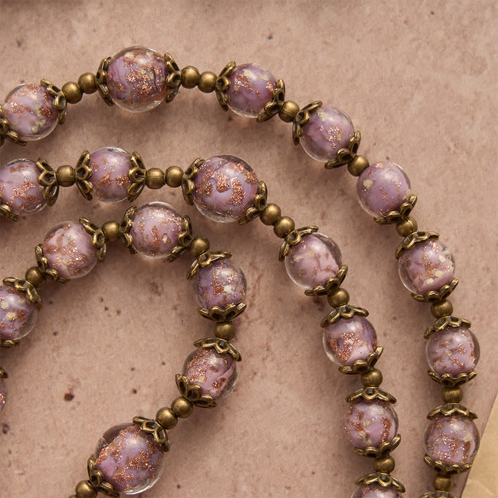 Christianartworkshop Chapelet catholique à perles lavande scintillantes avec médaille de Notre-Dame et crucifix - image 7