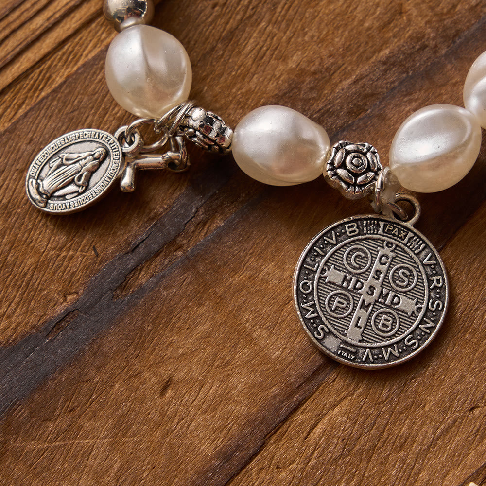 Christianartworkshop Médaille miraculeuse Notre-Dame Bracelet Saint Benoît - image 5